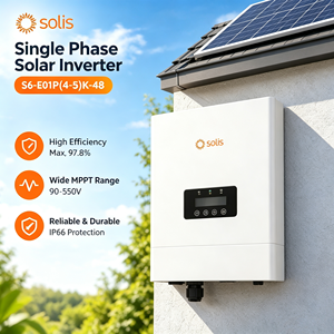 Sistema de Energía Solar Fuera de la Red <span class=keywords><strong>Solis</strong></span> de <span class=keywords><strong>4kw</strong></span> 5kW, Controlador MPPT, Uso Doméstico, Batería de Iones de Litio Monofásica, Entrada de 360V, Salida de 230V - Product Image 1
