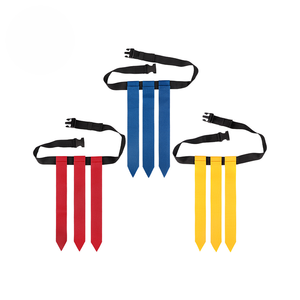 เข็มขัดธงรักบี้แบบมีตัวล็อค, ชุดเข็มขัดธงฟุตบอลสำหรับการแข่งขันอเมริกันฟุตบอล การฝึกซ้อม และการแข่งขันฟุตบอลแบบกำหนดเอง - Product Image 1