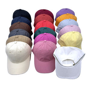 Bajo MOQ Gorra de béisbol Unisex Poliéster/Gorras de algodón Gorras de béisbol de algodón teñido de color sólido - Product Image 1