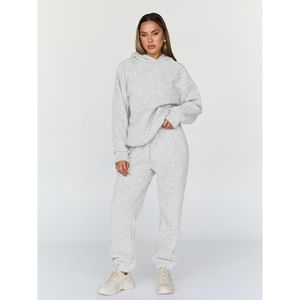 Survêtements décontractés 2 pièces pour femmes printemps et automne Sweatshirts à col montant Survêtement élégant et confortable pour femmes - Product Image 4