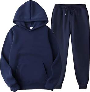 ชุดเซ็ตแทรคสูทผู้ชาย คอลเลคชั่นที่ดีที่สุด ผ้าฝ้าย 100% มีฮู้ด 2 in 1 ระบายอากาศ แห้งเร็ว ดีไซน์เรียบง่าย สำหรับฤดูหนาว รับสกรีนโลโก้ ราคาประหยัด - Product Image 1