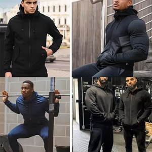Men's Winter Sport Training & Jogging Hooded Two-Piece Anti-Bacterial Quick Dry Breathable Tracksuit Set - Product Image 2