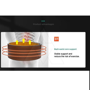 Vêtements d'entraînement antidérapants en cuir de vachette robuste Ceinture à levier d'haltérophilie avec logo personnalisé pour le fitness - Product Image 4