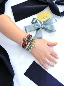Pulsera de Piedras y Cristales Elástica Hecha a Mano DAFNI BIG PAZAR, Diferentes Diseños, Unisex, Regalo para el Día de San Valentín, Modelo Estambul - Product Image 4