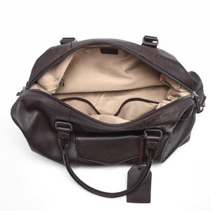 Precio al por mayor de encargo plegable de viaje Vintage hombres bolsas de lona de lujo de alta calidad de cuero de gran capacidad ligero - Product Image 2