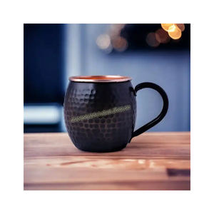 Huge Selling Hammered Design Black Color Moscow Mule Copper Mugs Set of 2 Manufacturer and Exporter From India - Product Image 3