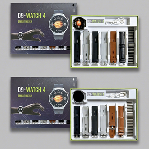 นาฬิกาอัจฉริยะ D9 Watch 4 หน้าจอ IPS ขนาด 2.1 นิ้ว แบบสัมผัส กันน้ำระดับ IP67 เครื่องติดตามสุขภาพสำหรับผู้ชายและผู้หญิง พร้อมชุดสายรัด 7 เส้น - Product Image 4