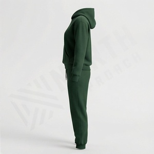 ชุดเซ็ทลำลอง 2 ชิ้นสำหรับผู้หญิง เสื้อฮู้ดดี้โอเวอร์ไซส์ กางเกงขายาวทรงหลวม สไตล์แฟชั่นฤดูใบไม้ร่วง มีกระเป๋า เนื้อผ้านุ่ม สวมใส่สบาย - Product Image 3