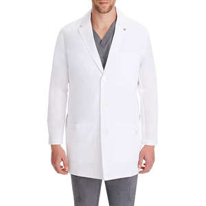 Blouse de médecin, blouse d'infirmière, blouse de laboratoire, uniforme d'hôpital blanc, longueur standard, polyester/coton tissé, personnalisable - Product Image 1