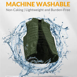 เสื้อแขนกุดผ้าแคนวาสผู้ชาย, เสื้อแขนกุดมีปกตั้งหลากสีสำหรับฤดูหนาว - Product Image 5