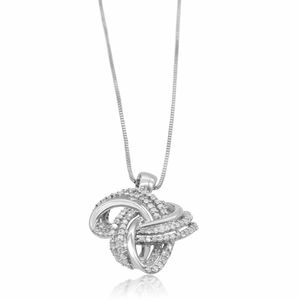 JEWELSPAARK Collar con Colgante de Diamante Blanco Natural de 0.45Ct para Mujer, Plata de Ley 925, Regalo de Boda/Aniversario Moderno - Product Image 3