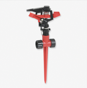 Aspersor de Impulso de Plástico KCS K-123-301 de 1/2 Pulgada, Rociador de Círculo Completo o Parcial 360 con Engranaje de Zinc y Estaca de 1 Vía para Riego de Jardín - Product Image 1