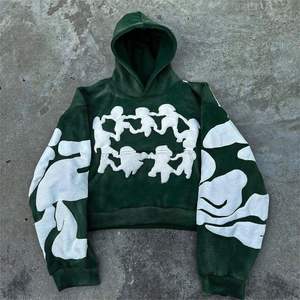 Fournisseur de sweats à capuche en molleton de coton lourd, effet délavé à l'acide, vintage, personnalisé en gros - Product Image 5