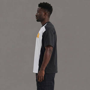 Camisetas de Manga Corta para Hombre, Personalizadas, 100% Algodón, Estilo Hip Hop, Corte Holgado, Secado Rápido, Logotipo Frontal, Diseño Vintage de 2 Tonos, Nueva Llegada - Product Image 2