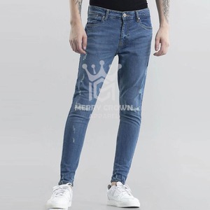 กางเกงยีนส์สำหรับผู้ชายทรงตรงเข้ารูปปกติกางเกงยีนส์สีดำบางเฉียบสำหรับผู้ชาย - Product Image 5