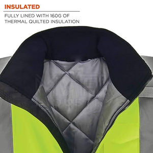 แจ็กเก็ตฤดูหนาวสะท้อนแสงมองเห็นได้ชัดเจนสำหรับสภาพแวดล้อมการทำงานในสภาพอากาศหนาวเย็น - Product Image 3