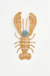 Nouvelle Collection Rotin Homard Pour Tenture Décoration Accent Rotin En Forme D'animal Mur Art Pour Salon Décoration de La Maison - Product Image 4