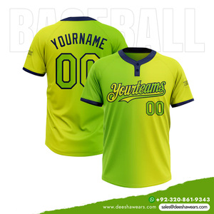 Camiseta de Béisbol de Dos Botones, Uniforme de Equipo Personalizado, Transpirable, Absorbe la Humedad, Secado Rápido, Antibacteriano, Anti-UV, Cuello en V, Sublimación - Product Image 4