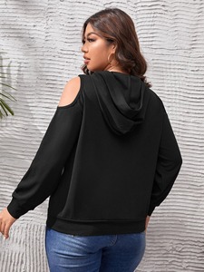 Sweat-shirt à capuche oversize pour femmes, couleur unie décontractée, pour filles et femmes - Product Image 2