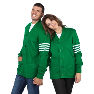Suéter Varsity Duradero y Elegante con Cuello en V, Botones Modernos, Estampado con Logotipo, Decoraciones, Ropa Casual Cálida, Moda Clásica - Product Image 6