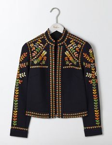 NEW---STYLISH PARTY-WEAR JACKET ON <b>SILK</b> <b>FABRIC</b> WITH EMBELLISH OF CRYSTAL BEADS, RESHAM,GLASS STONE WORK @ 2022 - Product Image 1