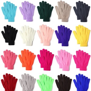 Vente en gros Gants tricotés d'hiver unisexes Écran tactile en coton/élasthanne durable Couleur unie Chaud Doigt complet Design uni - Product Image 5