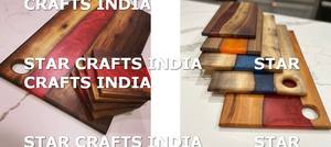 Vente chaude planche à fromage bois avec résine travail maison Bar bambou bois coupe légumes et fromage coupe pour cuisine - Product Image 4