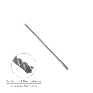 Trapano SDS Plus Wolfpack con 8 Punte da Taglio, Speciale per Cemento Armato, 6 x 260 mm. - Product Image 3