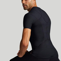 Capa Base de compresión térmica Slim Muscle manga corta Shapewear hombres Body Shaper camisa adelgazante Chaleco de barriga