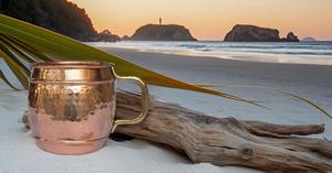 Copper Ring Shaped and Brass Handle Mug Design Moscow Mule Beer Mug <b>Cup</b>, Best for Beer Cocktail Parties And Gifts - Product Image 2