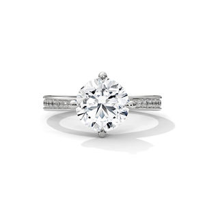 แหวนหมั้นทำจากทองคำ10K 14K 18K ประดับเพชรที่ปลูกในห้องปฏิบัติการได้รับการรับรองจาก giigi VVS CVD - Product Image 5