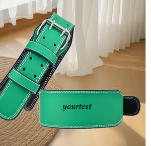 Cinturón de Levantamiento de Pesas de Cuero Azul Personalizado con Protección Profesional para Entrenamiento en Gimnasio y Seguridad en Fitness - Unisex - Product Image 5