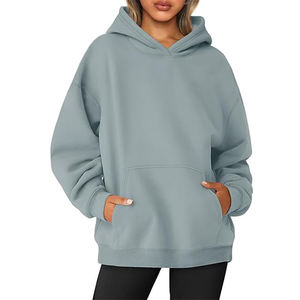 Sudadera con capucha recortada para mujer, Sudadera ligera de manga larga, Jersey cómodo, Ideal para viajes en casa, compras y uso en la oficina - Product Image 1