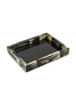 Plateau rectangulaire en corne de buffle personnalisé - Meilleure qualité, design gravé moderne pour mariage, logo et emballage personnalisés - Product Image 1