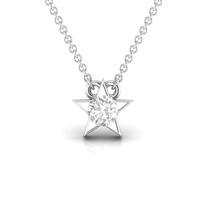Colgante de Estrella Solitario de Oro Sólido de 14k con Diamante Cultivado en Laboratorio con Certificación IGI Personalizado para Mujer, Joyería Fina a Bajo Precio - Product Image 2