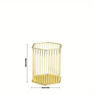 ที่ใส่ช้อนส้อมโลหะขัดเงาทองดีไซน์ทันสมัยปรับขนาดได้ตามต้องการ - Product Image 3