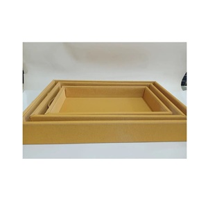 Bandeja de servicio rectangular de nuevo diseño con asa para mesa de centro con forma rectangular de madera para hotel bandeja de servicio para el hogar - Product Image 6