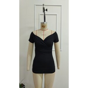 Blusa Sandy de manga corta con cuello cruzado para mujer, 33977 - Product Image 6