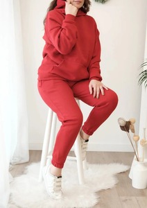 Ensembles de vêtements pour femmes en gros 2 pièces Terry pantalons de survêtement à capuche et sweat à capuche zippé printemps 2025 costumes de jogging à la mode - Product Image 4