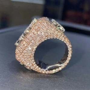 Anillo Personalizado con Número, Incrustado con Diamantes Moissanite VVS, Brillante, de Plata de Ley 925 con Baño de Rodio, Anillo de Lujo - Product Image 3