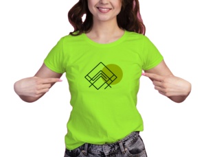 Camiseta de algodón puro con estampado digital para mujer, camiseta de manga corta con diseño personalizado de primera calidad, a la moda - Product Image 3