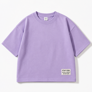 Ensemble décontracté pour enfants : T-shirt en coton à épaules tombantes et manches courtes, tricoté, pour garçon, avec short à taille élastique – Tenue d'été - Product Image 5