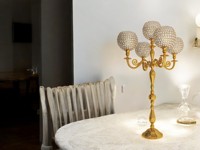 Candelabro Glamuroso de Aluminio de 5 Brazos con Elegantes Cristales para Bodas, Navidad, Decoración de Hogar de Lujo, Iluminación