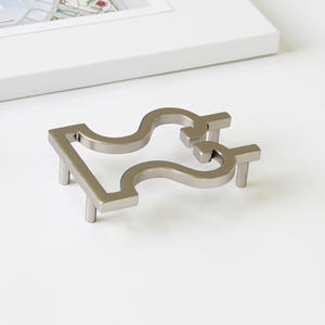 มือจับตู้โลหะผสมสังกะสีที่ทันสมัยมีรูปทรงโค้งศิลปะสำหรับห้องครัวห้องรับประทานอาหารห้องน้ำห้องนอนตู้เสื้อผ้าเฟอร์นิเจอร์ฮาร์ดแวร์ - Product Image 6