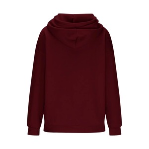 Sweat à capuche long oversize pour femme en velours avec logo sur le devant, chaud, confortable, décontracté, streetwear - Product Image 1