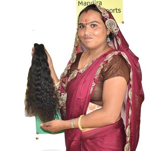 100% brut non transformé indien pour les femmes noires double trame naturel bouclés faisceaux vague d'eau extensions de cheveux humains - Product Image 1