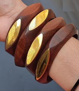 Bracelets en bois de style boutique imperméables de haute qualité, bijoux faits à la main en bois naturel, accessoires traditionnels pour femmes, personnalisables - Product Image 4