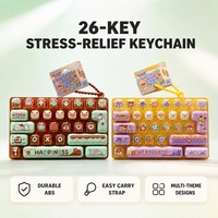 Porte-clés mignon anti-stress à 26 touches, en plastique, style Kawaii, pour sac, cadeau
