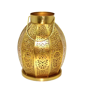 Antique Hanging Moroccan Golden Lanterns for Home Hotel Wedding Party & <b>Festive</b> Decoration Metal Decor <b>Top</b> Trending - Product Image 4