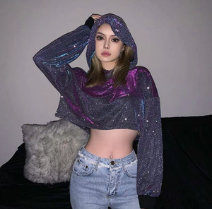 Sweat-shirt en molleton personnalisé pour femme avec fermeture éclair, 100 % coton, coupe courte, respirant, écologique, couleurs personnalisables, saison hiver - Product Image 6